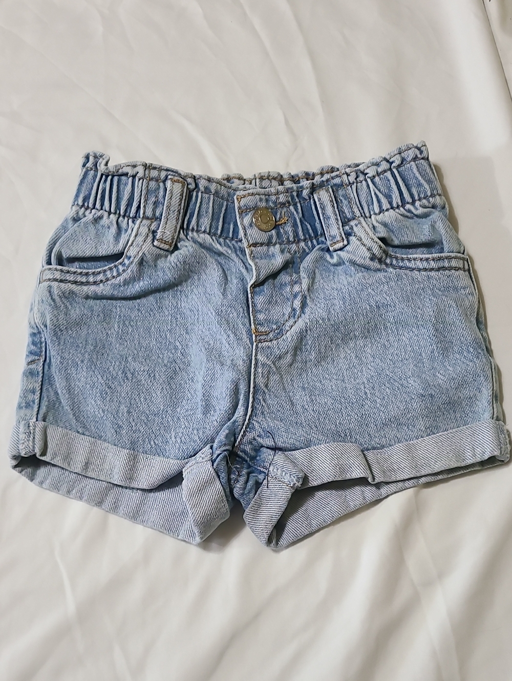 Cat & Jack Light Wash Rolled Hem Denim Shorts